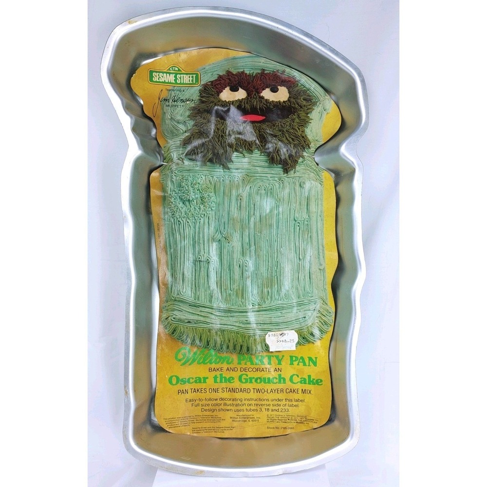 Vintage 1977 Wilton OSCAR THE GROUCH Party Pan with LABEL